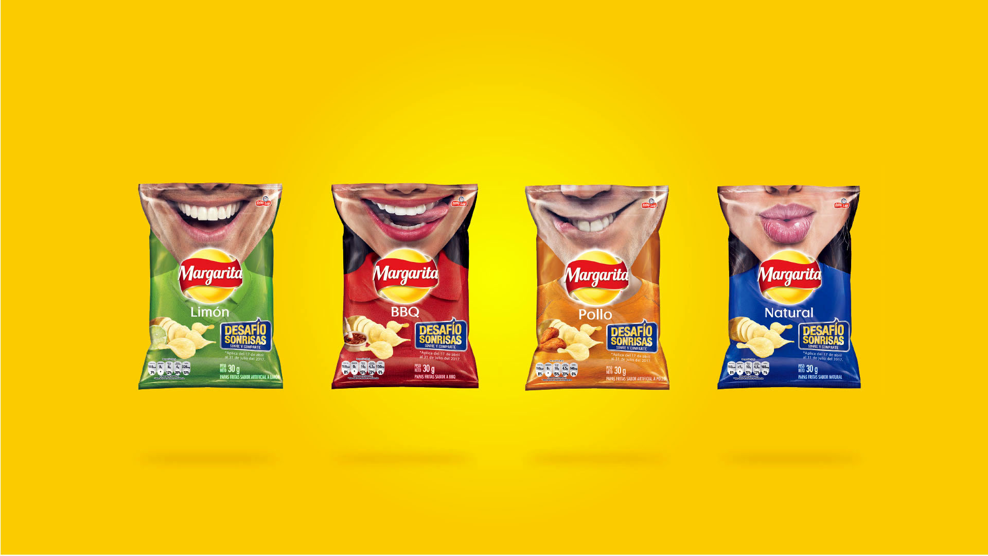 Diseño de etiquetas. Identidad visual para empaques de la marca Lays