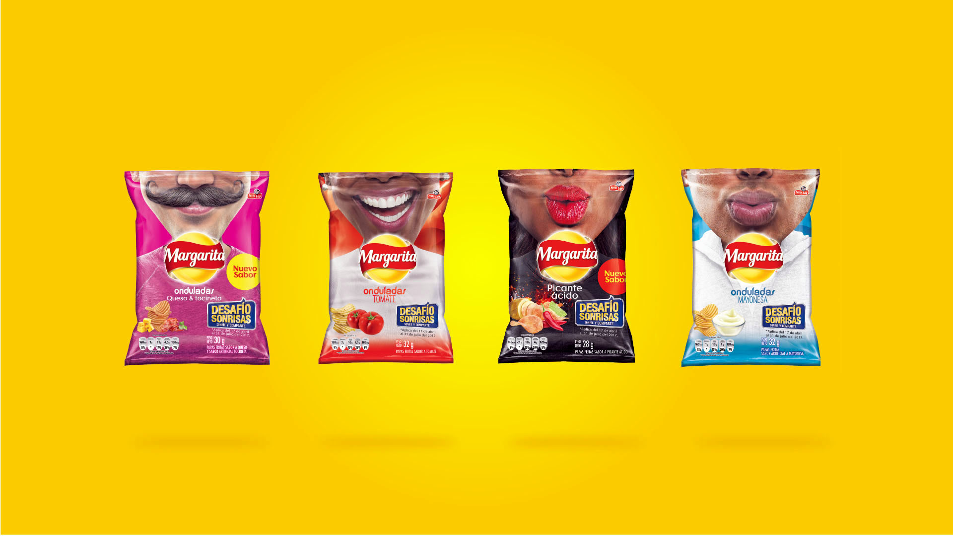 Diseño de etiquetas. Identidad visual para empaques de la marca Lays