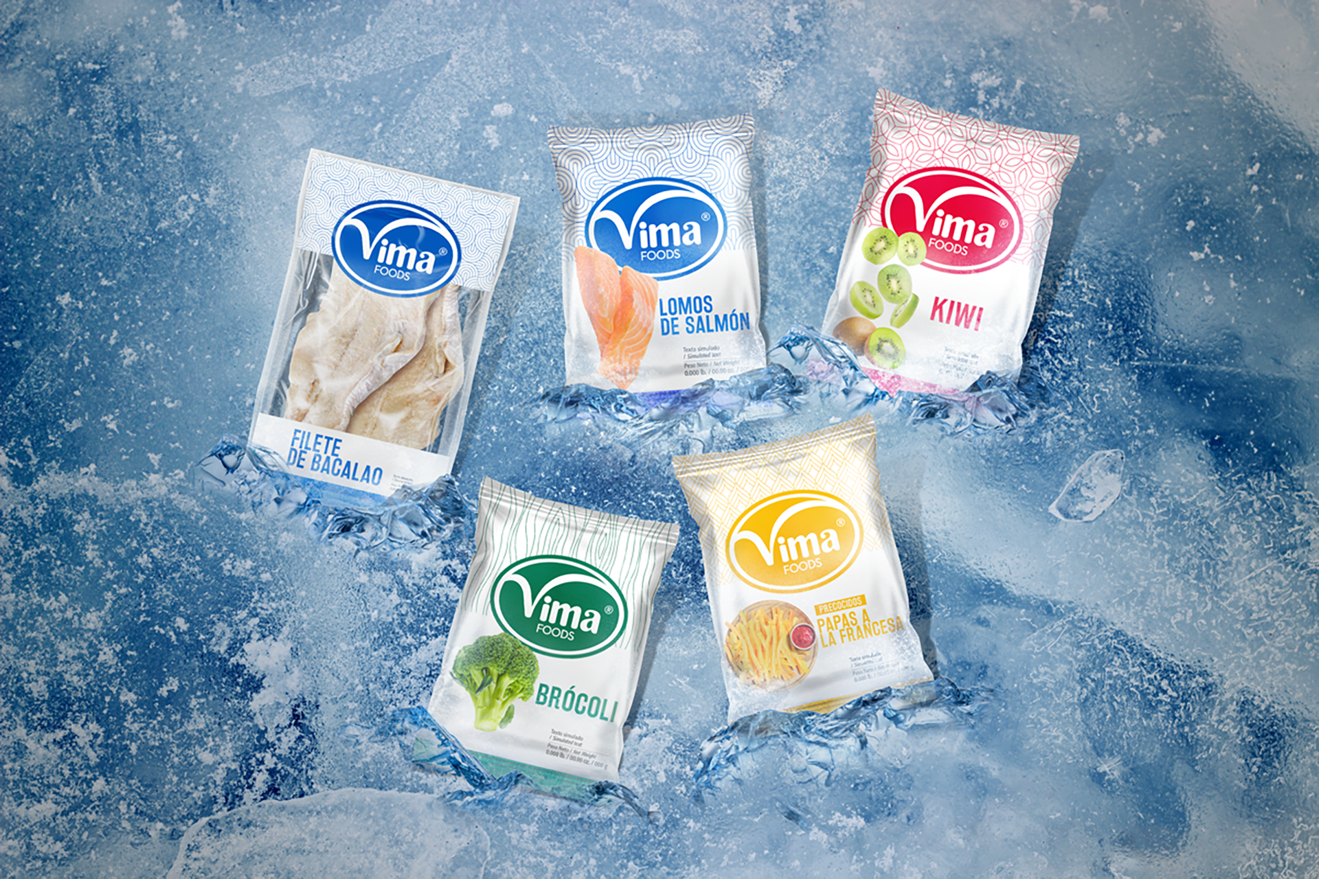 Identidad corporativa, packaging y diseño de etiquetas paraproductos alimenticios Vima