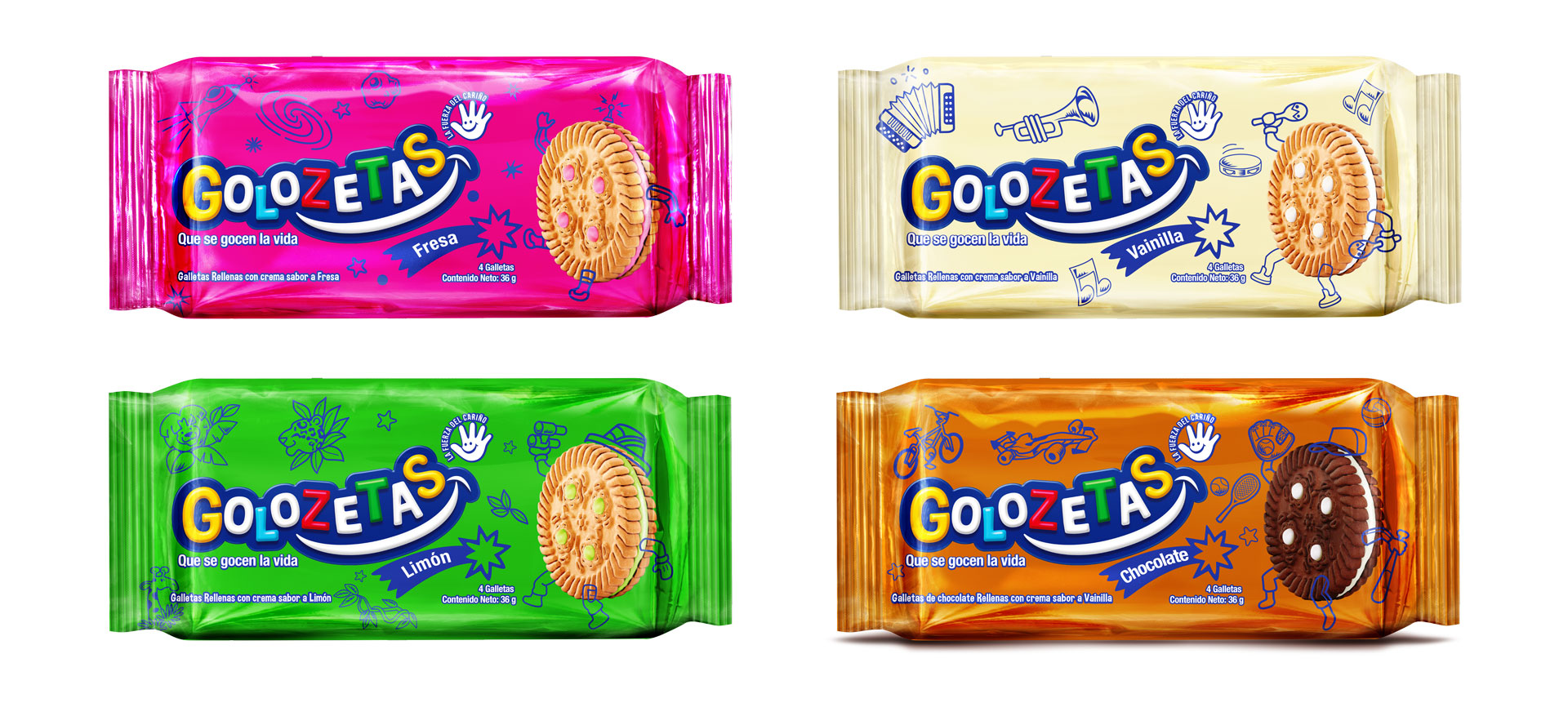 Creación de marca y empaques de galletas