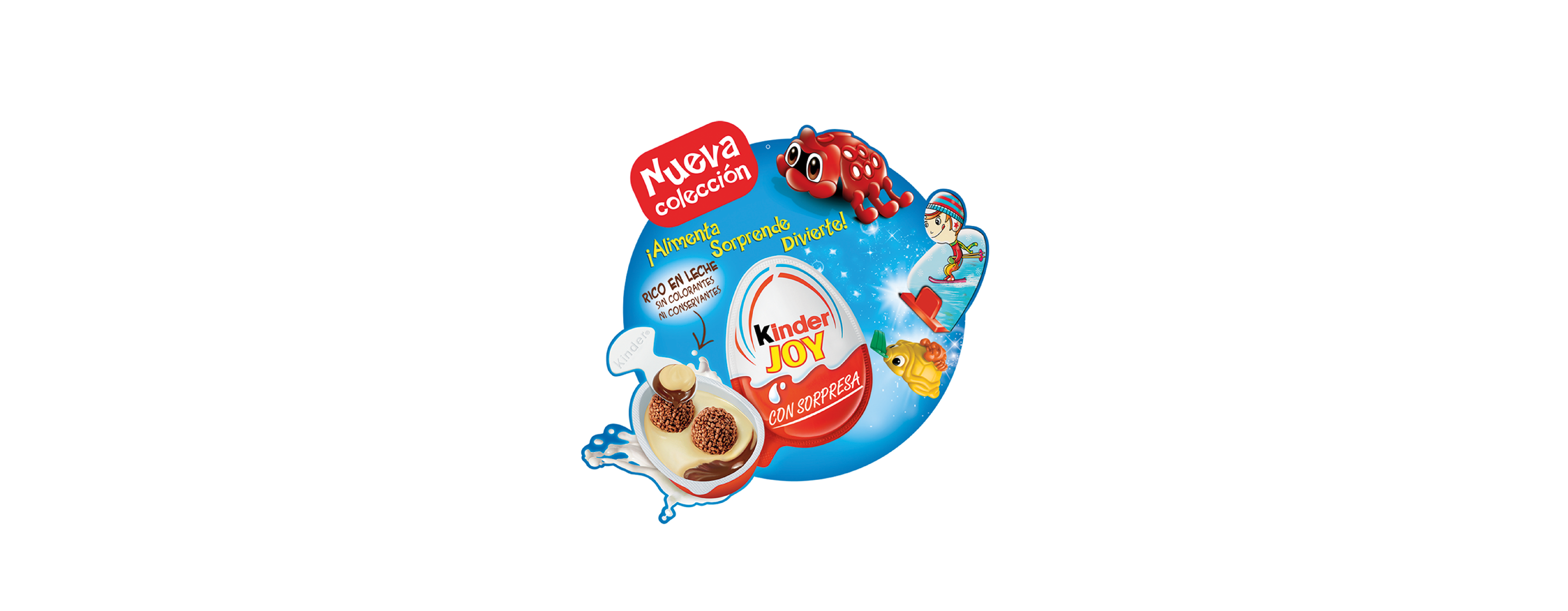 Mobiliario de punto de venta para Kinder Joy, diseño de habladores.